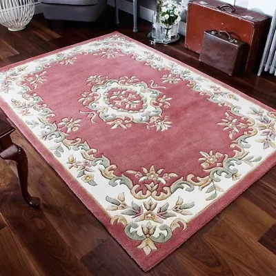 £131.99 • Buy Aubusson Design 100% Wool Rug  High Quality Super Thick Hand Tufted Rug 25%OF