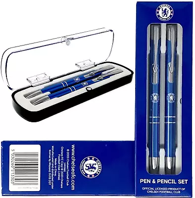 Chelsea FC Executive Black Ink Ballpoint Pen & Pencil CFC Gift Set • £10.95