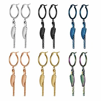 FDCGAS Orecchini Piuma - 2 Paia Con Nappe Boho, Bohémien Da Donna Con