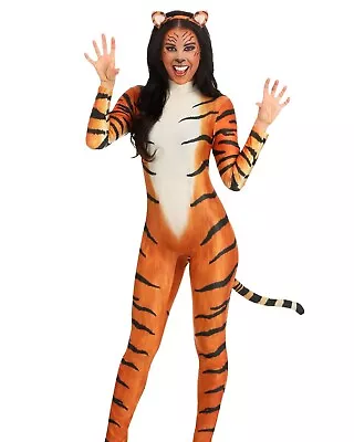 $48.99 • Buy Women's Bold Tiger Sexy Striped Bodysuit Costume SIZE M (Used)