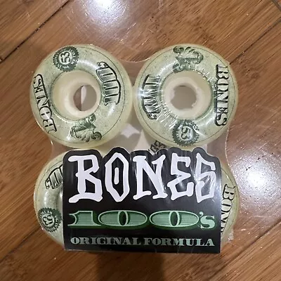 Bones 100s V4 O.G. Formula White Money Wheels Set #11 53mm Hard To Find • $29.99