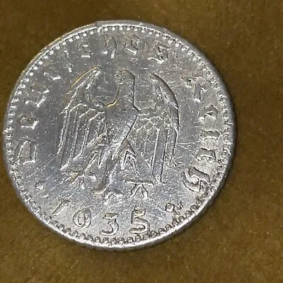 1935 German 50 Pfennig Coin A (Berlin) Mint Aluminium • £7.50