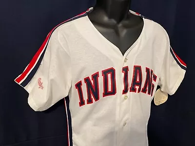 Vintage 80's CLEVELAND INDIANS RAWLINGS Baseball JERSEY NEW Old Stock NWT SMALL • $89.95