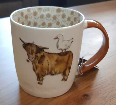 Cooskmart Buttercup Farm Barrel Mug Embossed Highland Cow • £8.50