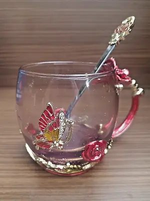 Kpcuisite Fancy Glass Coffee Mug Tea Cup Women Mom Sister Daugher Gift • $28