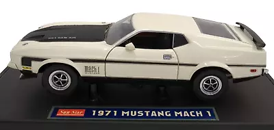 Sun Star 1971 Mustang Mach I 351 Ram Air White With Black Stripe 1/18 Die Cast • $65