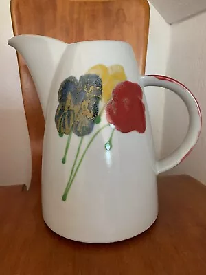 Dartington Pottery Poppy X Large Jug Janice Tchalenko 23.5 Cm H Toucan Jug • £49.99