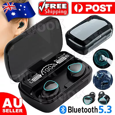 TWS Bluetooth 5.3 Wireless Earbuds Waterproof LED Display Earphones 2024 NEW AU • $11.85