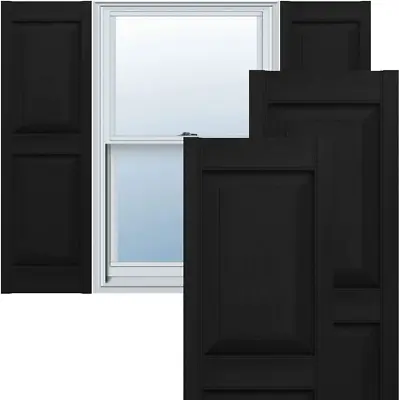 00021435002 Standard Size Williamsburg Double Panel Vinyl Shutters W/Installati • $66.99