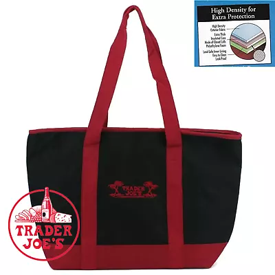 $29.70 • Buy *NEW🔥 Trader Joe's  Insulated Reusable Shopping Bag 7 Gallons Black Red 🔥 Joes