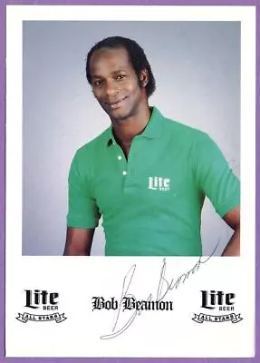 Bob Beamon Olympic Long Jump Autographed/Signed 5 X7  Lite Beer All Stars Photo • $14.99