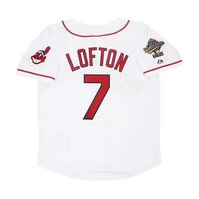 Kenny Lofton 1995 Cleveland Indians Home White World Series Men's Jersey • $129.99