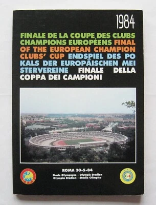 £149.99 • Buy 1984 European Cup Final LIVERPOOL V ROMA Black UEFA Edition *Exc Cond Programme*