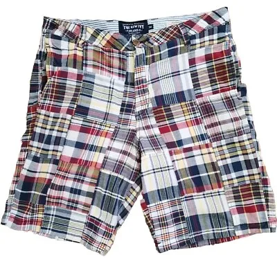 The New Ivy Brand Vintage Classic Men’s /34 Madras Plaid Patchwork Chino Shorts • $18.99