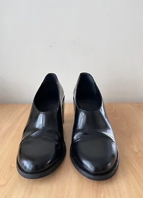 COS Women's Black Leather Shoes Size 40 In Excellent Condition • £51