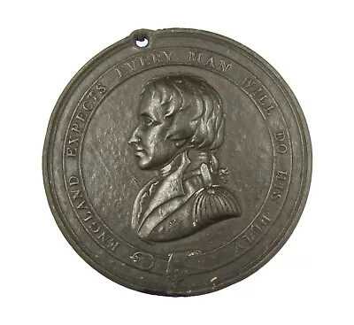 1844 NELSON'S COLUMN TRAFALGAR VETERAN'S 62mm MEDAL - BY AVERN • £565