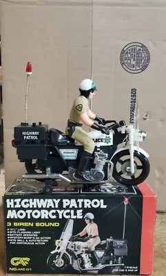 £32.88 • Buy New! Vintage 1980's Highway Patrol Motorcycle  Officer  Toy And Box