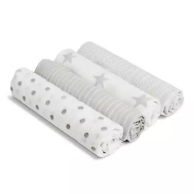 Essentials Cotton Muslin Swaddle Blanket Dusty Unisex Infants 4-Pack • $34.17