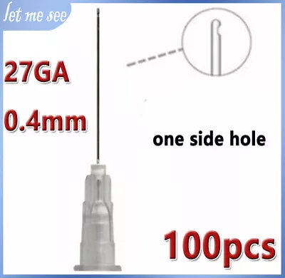 100x Dental Endo Irrigation Needle 27G-0.4mm Disposable Syringe Tips 1 Side Hole • $162.84