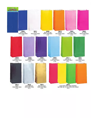 £2.19 • Buy Paper Party Loot Treat Gift Bags 20 Colours Availble     