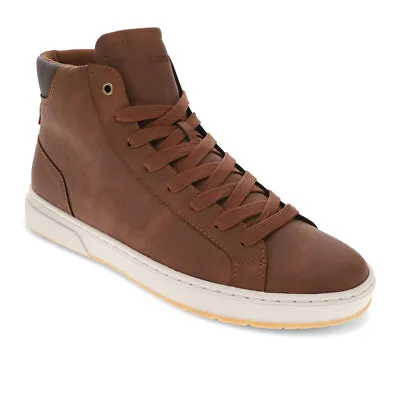Levi's Mens Caleb Vegan Leather Lace Up Casual Sneaker Boot • $34.99