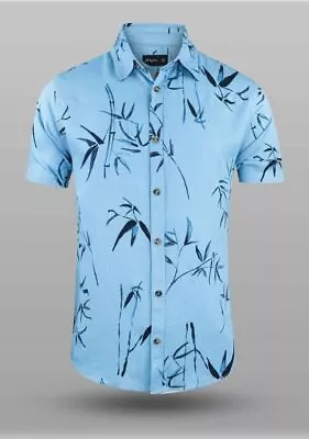 Mens Hawaiian 100% Viscos Short Sleeve Shirt Casual Beach Summer Top M-XXL CT-26 • £9.99