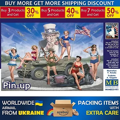 Pin-up Top Models 6 Figures Of American Women WWII 1/35 Scale Model Kit MB 35183 • $19.13