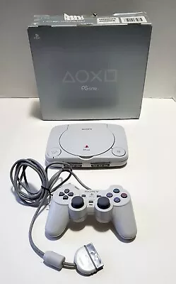 Sony Playstation Slim White PSOne SCPH-101 Console W/ Box And Controller Tested • $52.99