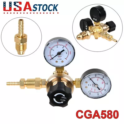 Argon CO2 Flow Meter Regulator Gas Welder Gauge For Mig Tig Welding CGA580 Inlet • $30