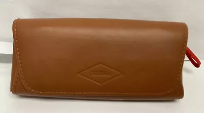 Fossil Brand Sunglass / Eyeglass Case Brown Magnetic Closure Semi Hard • $10.95