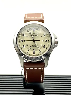 Hamilton Khaki Field King Auto Brown Leather Men's Watch H64455523 • $494.99