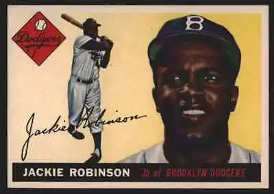 1955 Topps #50 Jackie Robinson - VG-EX (Looks NM-MT) Has Small Crease Above Bat • $1375