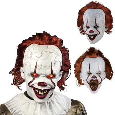 Scary Joker Clown Mask Prop Horror Stephen King's It Cosplay Halloween Latex • $23.99