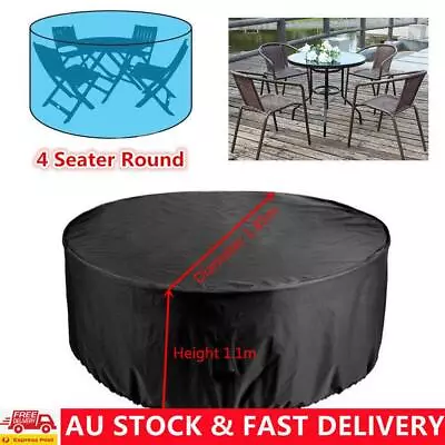 Outdoor Furniture Round 1.28m/1.85m Cover Waterproof Garden Table Shelter • $23.85