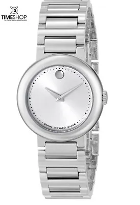 Movado Concerto Silver Dial Stainless Steel Quartz Ladies Watch 0606702 • $595.37