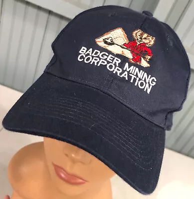 Badger Mining Corporation Wisconsin VT Snapback Baseball Hat Cap  • $13.64