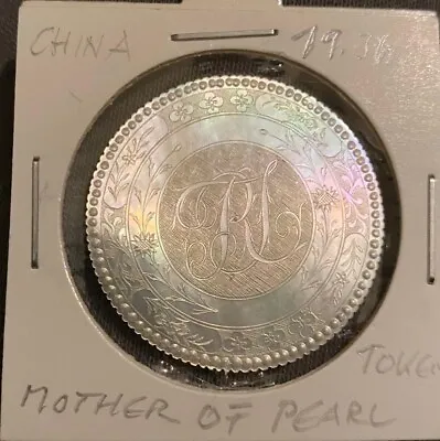 China 1934 Mother Of Pearl Token • $180