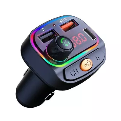 UK Car Wireless Bluetooth FM Transmitter MP3 Player USB Car Charger Adapter • £9.99