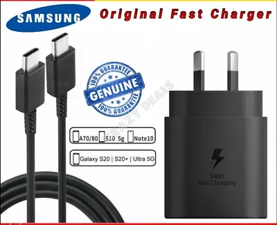 Genuine Original Samsung  25W FAST Wall Charger For Note 10/10+/20/S20/S20+/s21 • $25.99