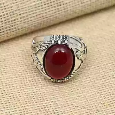 Favorite Garnet Ring Handmade 925 Sterling Silver Men's Gift Ring All Size D51 • $16.71