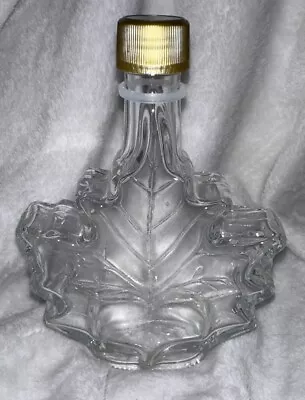 Maple Leaf Shaped Bottle With Lid Clear Glass Empty Craft Sand Jar Heavy Duty • $6.98