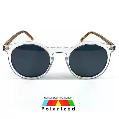 NWT Cool Polarized Sunglasses Men Women Round Retro Style Smoke Lens POL112 • $12.25