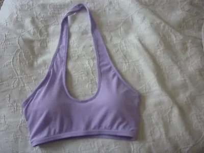 £1.50 • Buy Lilac Halter Neck Removable Cup Pads Seamfree Non Wired Sports Bra Top Size 10