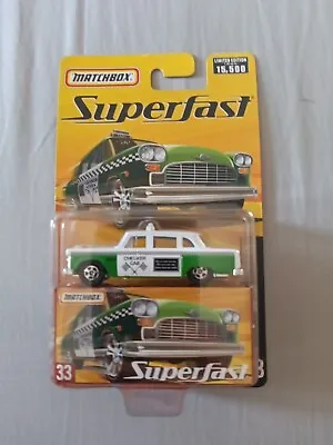 Matchbox Superfast # 33  Green & White Checker Taxi Mb41-o • $75