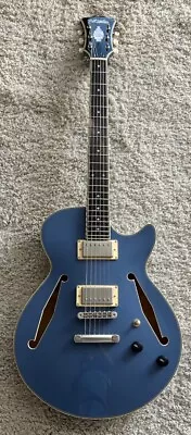 D'Angelico Excel SS Tour Semi Hollow Electric Guitar Slate Blue DAESSTSLBSNS • $529