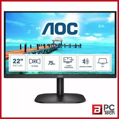 AOC 22B2HN 21.5inch 75Hz FHD VA LED Office Monitor • $115