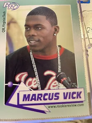 2002 Rookie Review MARCUS VICK Rare VIRGINIA TECH HOKIES Football RC • $9.99