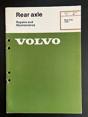 1976-1987 Volvo 240 260 Rear Axle Service Manual • $29.95