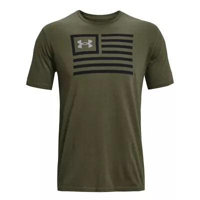 Under Armour 1373885 Men's UA Freedom Chest Graphic T-Shirt - OD Green - Medium • $22.99