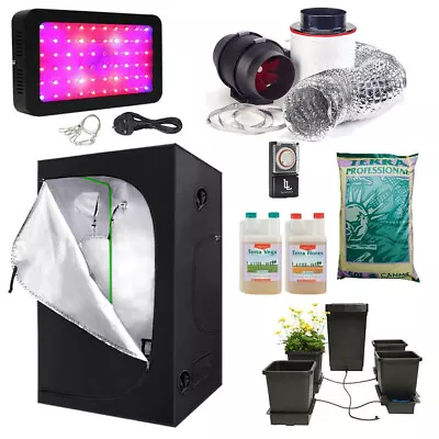 Complete Grow Tent Kit With Hydroponics AutoPot System 600W LED Grow Light • £341.25